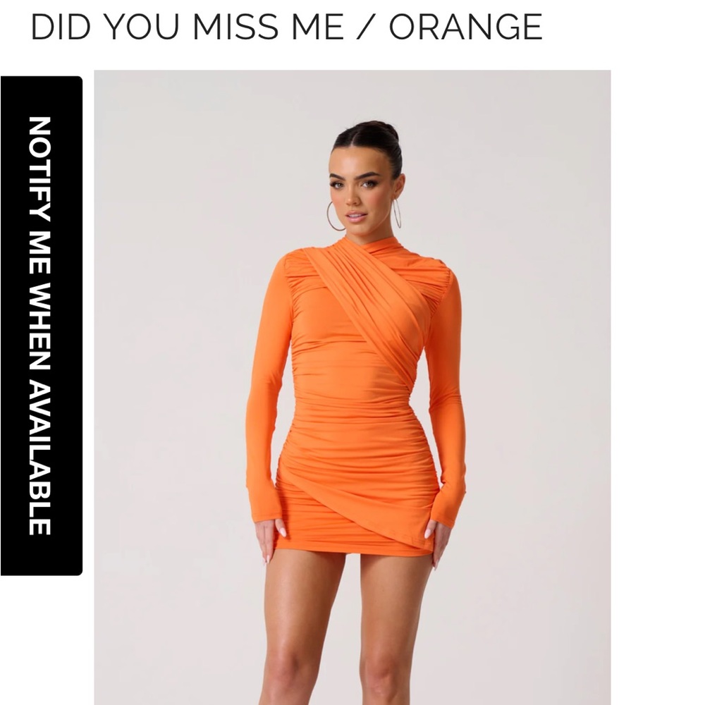 Ruched and Ready Orange mini dress